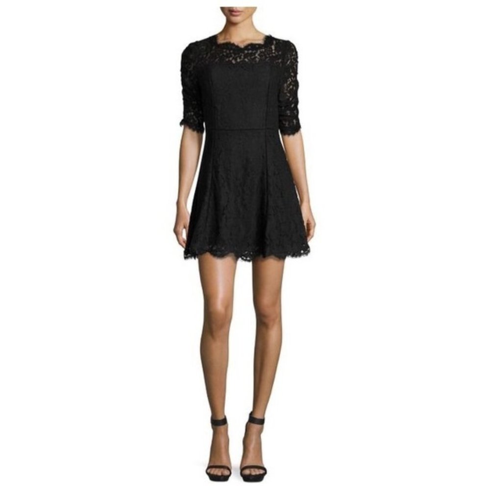 NWOT Joie Riya Black Lace Cocktail Dress, Size 8